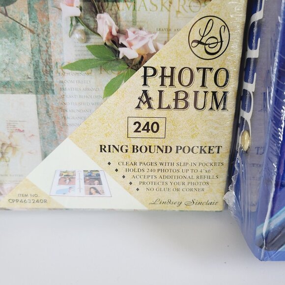 Photo Album Set 240 Photo Capacity Floral & City Scene Design Lindsey Sinclair - Picture 3 of 8